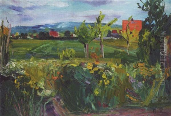 Bauerngarten Oil Painting by Otto Reiniger