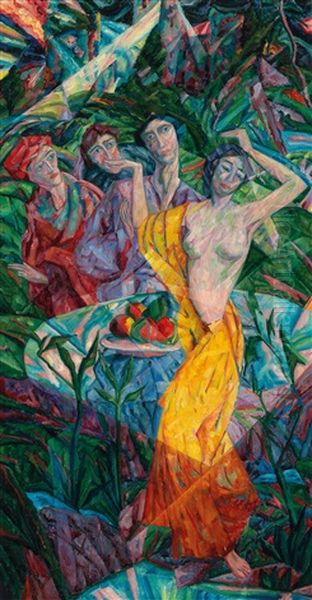 Dance Oil Painting by Maximilian Reinitz