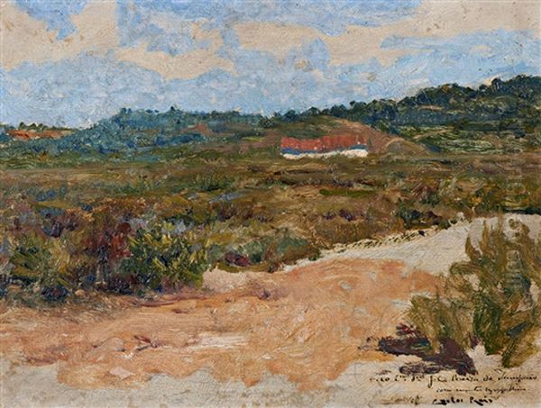 Paisagem Campestre Oil Painting by Carlos Reis