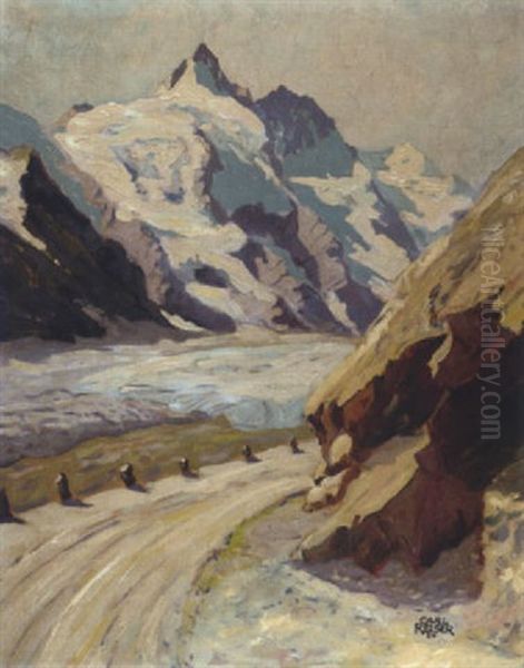 Grosglockner Oil Painting by Carl Reiser