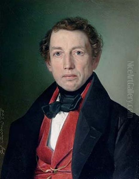 Herrenportrait Oil Painting by Johann Baptist Reiter