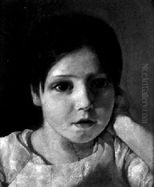 Kinderportrait Oil Painting by Johann Baptist Reiter