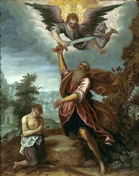 The Sacrifice Of Isaac Oil Painting by Gaspard Rem