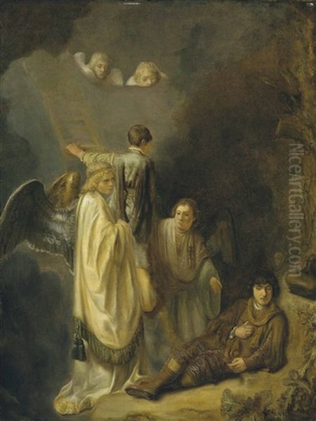 Rembrandt Jacob's Dream Oil Painting by  Rembrandt van Rijn