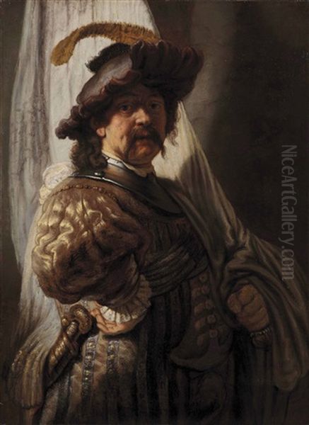 The Standard Bearer Oil Painting by  Rembrandt van Rijn