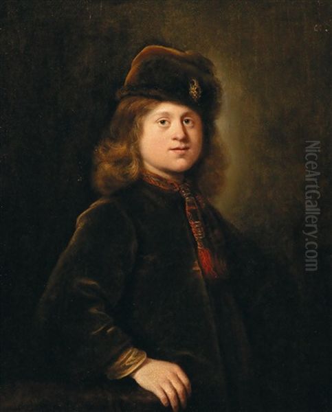 A Portrait Of A Young Gentleman Oil Painting by  Rembrandt van Rijn