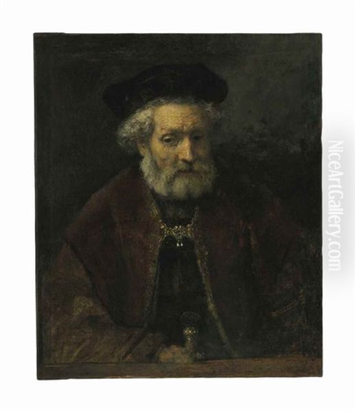 An Old Bearded Man Oil Painting by  Rembrandt van Rijn