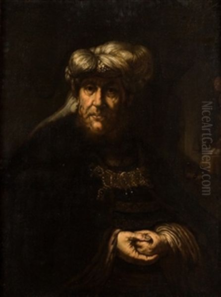 Anciano Con Turbante Oil Painting by  Rembrandt van Rijn