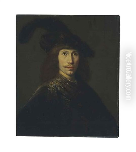 Portrait Of A Man, Bust-length Oil Painting by  Rembrandt van Rijn