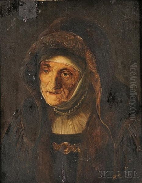 The Prophetess Hannah (anna) by  Rembrandt van Rijn