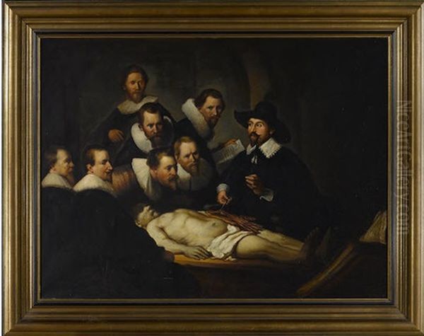 The Anatomy Lesson Of Dr. Nicolaes Tulp Oil Painting by  Rembrandt van Rijn