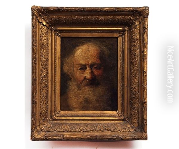 Portrait Of A Bearded Man Oil Painting by  Rembrandt van Rijn