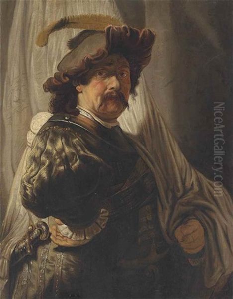 The Standard Bearer Oil Painting by  Rembrandt van Rijn