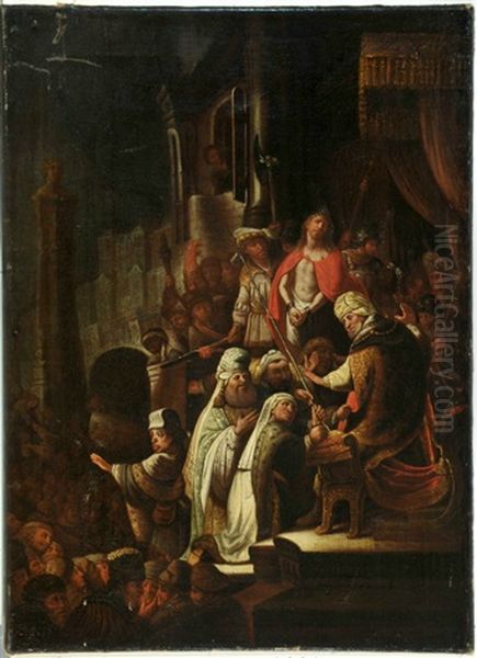 Christus Vor Pilatus Oil Painting by  Rembrandt van Rijn