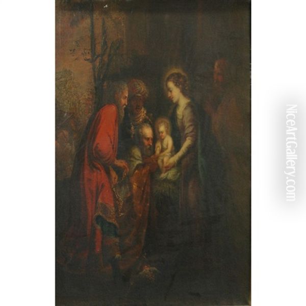 Adoration Of The Magi Oil Painting by  Rembrandt van Rijn