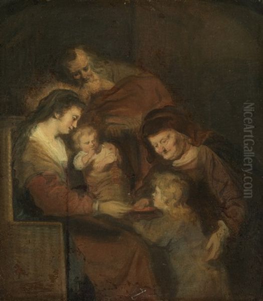 Heilige Familie Oil Painting by  Rembrandt van Rijn