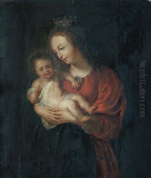 Virgen Y El Nino Oil Painting by  Rembrandt van Rijn