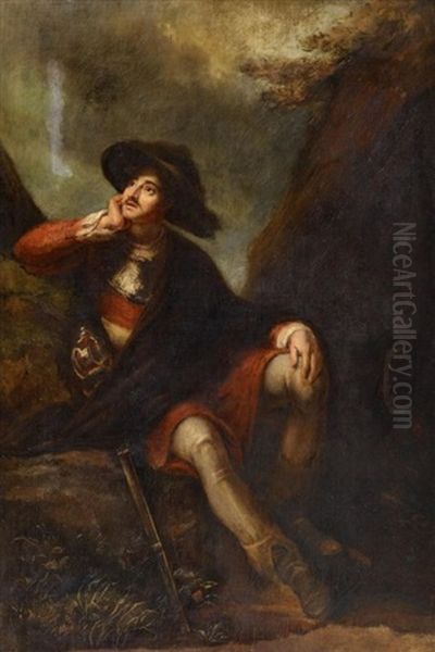 Sinnender Musketier Oil Painting by  Rembrandt van Rijn