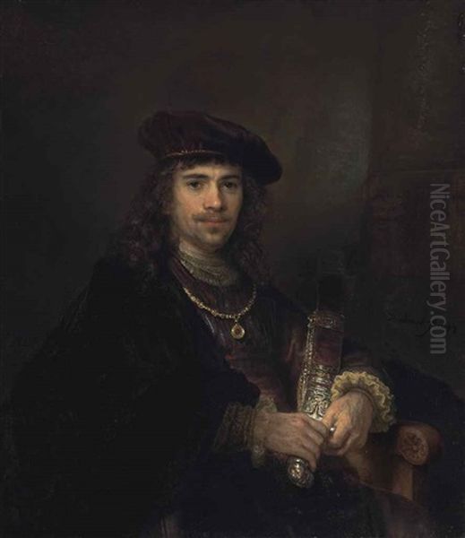 Man With A Sword Oil Painting by  Rembrandt van Rijn