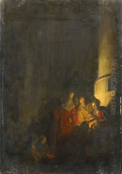 Anbetung Der Konige Oil Painting by  Rembrandt van Rijn