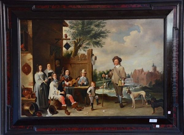 Scene De Famille Oil Painting by  Rembrandt van Rijn