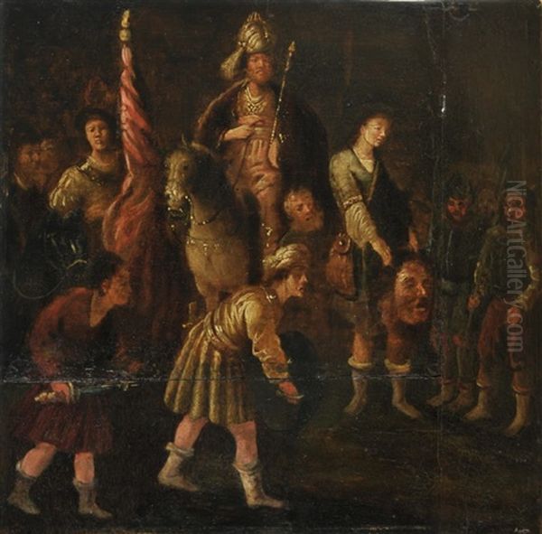 David Mit Dem Haupt Des Goliath Oil Painting by  Rembrandt van Rijn