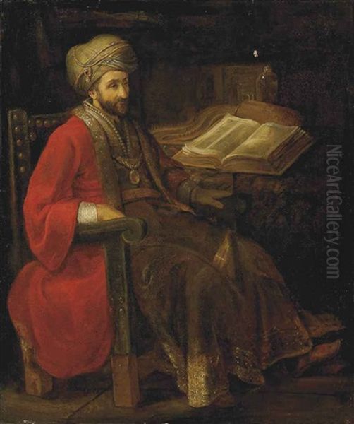 King David In Contemplation Oil Painting by  Rembrandt van Rijn