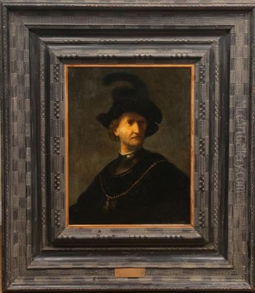 Portrait Du Pere De L'artiste A La Toison D'or Oil Painting by  Rembrandt van Rijn