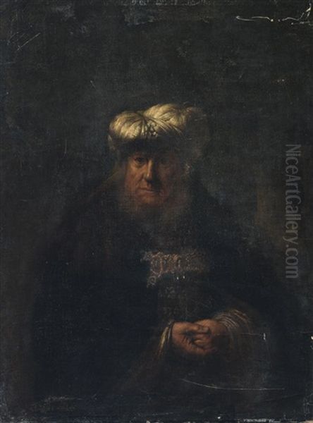 Konig Uzziah Oil Painting by  Rembrandt van Rijn