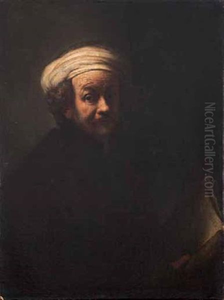 Autorretrato Oil Painting by  Rembrandt van Rijn