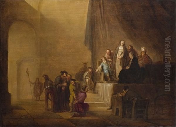 Scena Biblica Oil Painting by  Rembrandt van Rijn