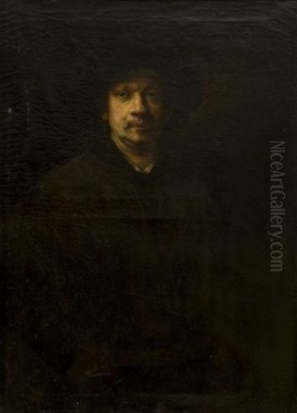 Autoportrait De L'artiste Oil Painting by  Rembrandt van Rijn