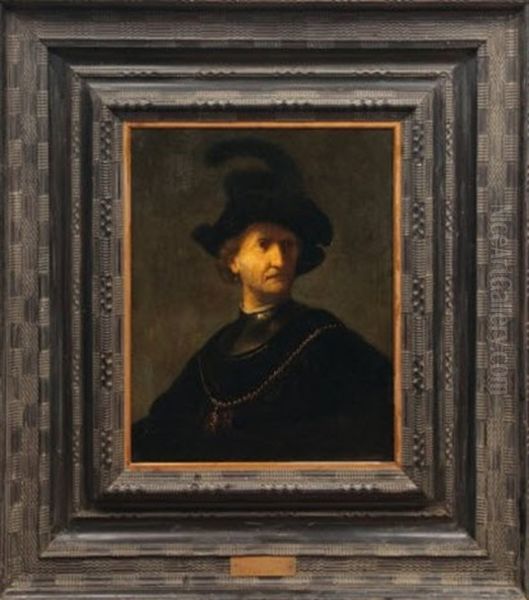 Portrait Du Pere De L'artiste A La Toison D'or Oil Painting by  Rembrandt van Rijn