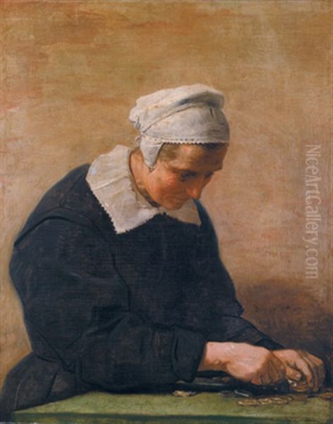 Die Geldzahlerin Oil Painting by  Rembrandt van Rijn