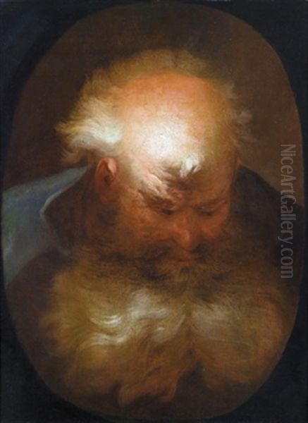 Kopf Eines Bartigen Mannes (study) Oil Painting by  Rembrandt van Rijn