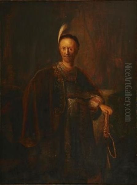 A Portrait Of A Man In Oriental Dress Oil Painting by  Rembrandt van Rijn