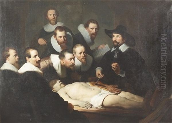 Die Anatomie Des Dr. Tulp Oil Painting by  Rembrandt van Rijn