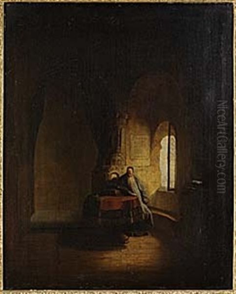 Den Helige Anastasius Oil Painting by  Rembrandt van Rijn