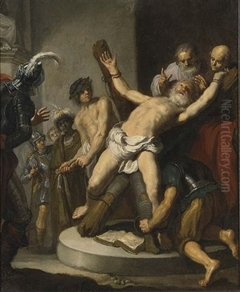 The Crucifixion Of St. Peter Oil Painting by  Rembrandt van Rijn