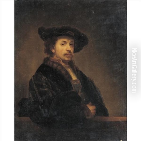 Portrait Of Rembrandt Van Rijn Oil Painting by  Rembrandt van Rijn