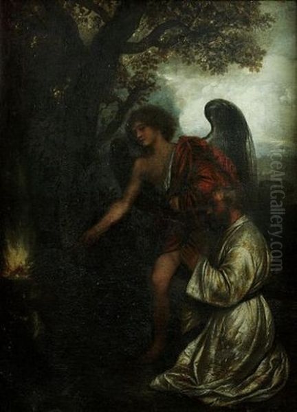 Gideon Visited By The Angel Oil Painting by  Rembrandt van Rijn