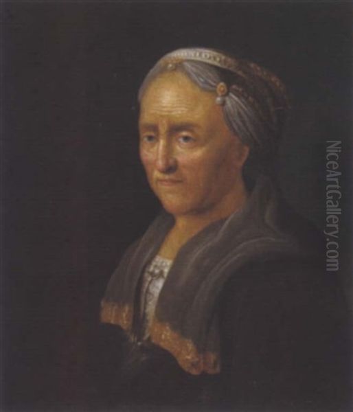 Bildnis Einer Frau Oil Painting by  Rembrandt van Rijn