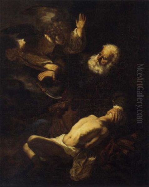 The Sacrifice Of Isaac Oil Painting by  Rembrandt van Rijn