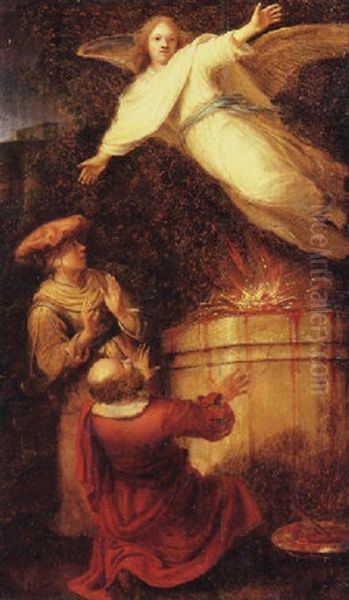 The Sacrifice Of Manoah - A Fragment (?) Oil Painting by  Rembrandt van Rijn