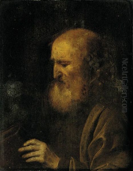 A Rabbi Oil Painting by  Rembrandt van Rijn