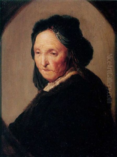 Portrait Of An Old Lady (rembrandt's Mother?) Oil Painting by  Rembrandt van Rijn