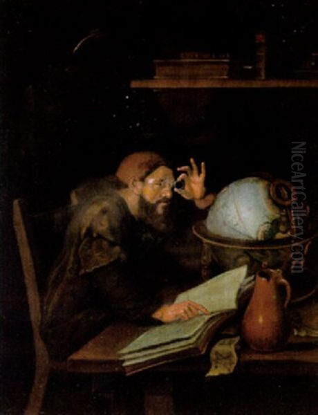 Ein Astrologe In Seinem Studio Oil Painting by  Rembrandt van Rijn