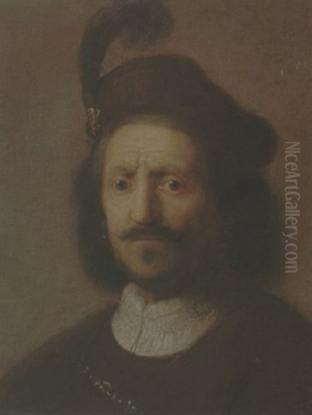 Portrait Of Rembrandt's Father Oil Painting by  Rembrandt van Rijn