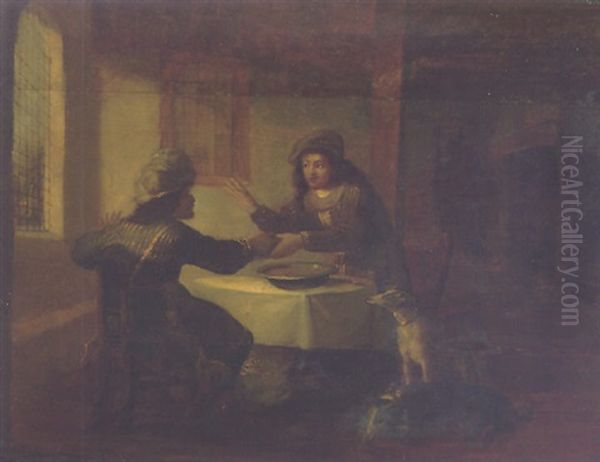 Esau Selling His Birthright Oil Painting by  Rembrandt van Rijn