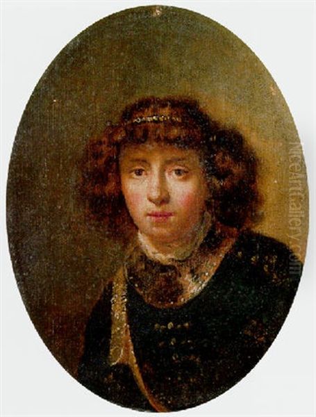 Portrait Of A Youth In A Dark Jerkin Oil Painting by  Rembrandt van Rijn